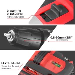 ONEVAN 500W Cordless Electric Drill 38N.M Torque Power Drill Tool Set for Construction&Carpentry&Home Diy For Makita Battery Pin