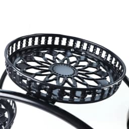 Metal Plant Stands 6 Pots Plants Flower Holder 4 Tier Display Shelf Rack with Wheels for Patio Garden Yard Home Decor