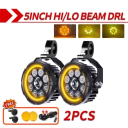 CO LIGHT 5 inch Newest Motorcycle Auxiliary Fog Lights High Low Beam Amber DRL Led Spot Lights For BMW R 1200 GS LC Adventure