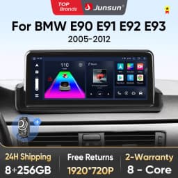 Junsun CarPlay For Apple Car Radio Multimedia For BMW E90 E91 E92 E93 2005-2012 Bluetooth Wireless Android Auto 4G GPS Stereo