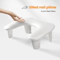 Nail Hand Pillow PU Material Hand Pillow Manicure Tilt Design Stand Portable Removable Stand, for Nail Art Shops and DIY Nails