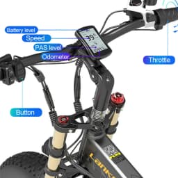 LANKELEISI X3000Plus Electric Bicycle 1000W Motor 48V17.5AH Lithium Battery Electric Bike Aldult 20*4.0Inch Fat Tire City E-Bike