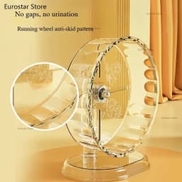 Hamster Cage Wheel Hamster Exercise Wheel Transparent Prevent Slip Versatile Easy To Clean with Stand for Hamster Cage