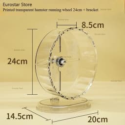 Hamster Cage Wheel Hamster Exercise Wheel Transparent Prevent Slip Versatile Easy To Clean with Stand for Hamster Cage