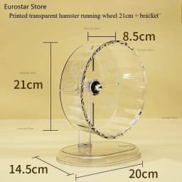 Hamster Cage Wheel Hamster Exercise Wheel Transparent Prevent Slip Versatile Easy To Clean with Stand for Hamster Cage