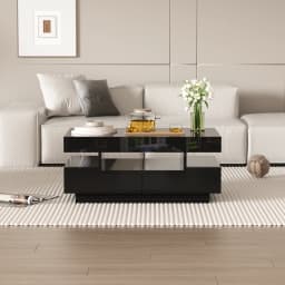 Coffee Table Rectangular Coffee Table Living Room Table Modern High Gloss Rectangular Coffee Table Tea Table Storage Living Room