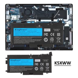 KingSener 7.6V 60Wh K5XWW Laptop Battery For Dell Latitude 12 5285 5289 7389 7390 2-in-1 Series Bateria 71TG4 CFX97 Free Tools