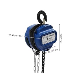 Professional Hand Chain Hoist Crane 1T / 1000kg, Lever Hoist, Chain Length 4 m with 2 Hooks Manganese Steel 360 Degree Swivel