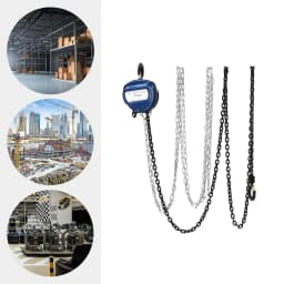 Professional Hand Chain Hoist Crane 1T / 1000kg, Lever Hoist, Chain Length 4 m with 2 Hooks Manganese Steel 360 Degree Swivel