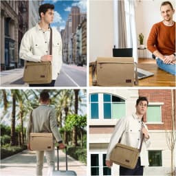 KONO Waterproof Canvas Messenger Bag For 13 Inch Laptop Durable, Practical For school And Work