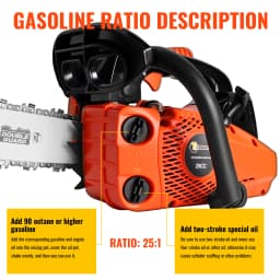 CONENTOOL 12 Inch Oil Chainsaw Wood Logging Cutting Electric Chain Saw Pruning Branches One-Handheld Garden Tools Chain Saw 25CC