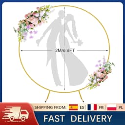Metal Circle Wedding Arche Stand Round Balloon Arch Flower Gold Background Arch DIY Frame Garden Trellis Birthday Party Decor