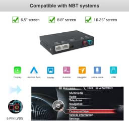 REEIIO For BMW X5 X6 F15 F16 F85 F86 F70 E71 E72 NBT CIC Wireless CarPlay Support for Android Auto AirPlay Mirroring Camera
