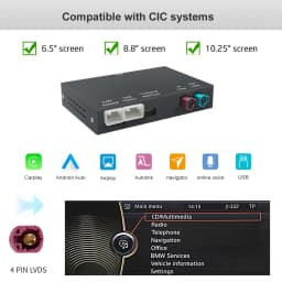 REEIIO For BMW X5 X6 F15 F16 F85 F86 F70 E71 E72 NBT CIC Wireless CarPlay Support for Android Auto AirPlay Mirroring Camera