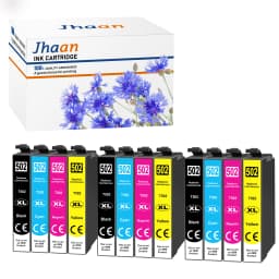 Jhaan 502XL Multipack Compatible with 502 502XL 502 XL for Workforce WF-2860 WF-2865 WF-2880 WF-2885 XP-5100 XP-5105