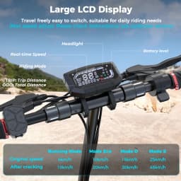 W9 10 inch Off Road Electric Scooter 1000W Rear Motor 48V14Ah Battery 45km/h 35-45KM Range Dual Disc Brakes With APP E Scooter