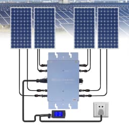 1200W Micro Inverter 92.5% Efficiency Solar Power Inverter IP65 Waterproof 1150W Grid-Tie Inverter for Residential/Commercial