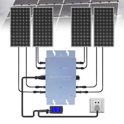 1200W Micro Inverter 92.5% Efficiency Solar Power Inverter IP65 Waterproof 1150W Grid-Tie Inverter for Residential/Commercial