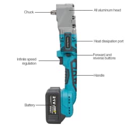 New 4800RPM Right Angle Wrench for Makita Cordless Electric Impact Wrench  90 Degree Ratchet Wrench For 18V Battery