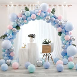 2.5*2.3M Circular Metal Arch DIY Decorative Stand Balloon Wreath Flower Vine Arch Wedding Party Golden Background Standing Arch