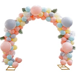 2.5*2.3M Circular Metal Arch DIY Decorative Stand Balloon Wreath Flower Vine Arch Wedding Party Golden Background Standing Arch
