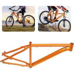 26-inch Garage Mountain Bike Frame, Alloy Bike Frame Set,Disc Bike Frame, Black Disc Bike Frame Orange / Black