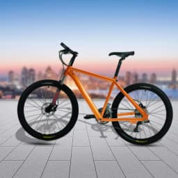 26-inch Garage Mountain Bike Frame, Alloy Bike Frame Set,Disc Bike Frame, Black Disc Bike Frame Orange / Black