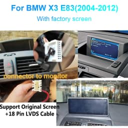 BONROAD 8+128GB Multimedia Automotive Display Touch Screen Car Radio Android Auto CarPlay For BMW X3 E83 Headunit GPS Navigation