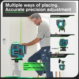HGLINE 16 Lines 4D Laser Level leveling Tool Power Display Self-leveling 360 Horizontal And Vertical Cross Laser Level Machine