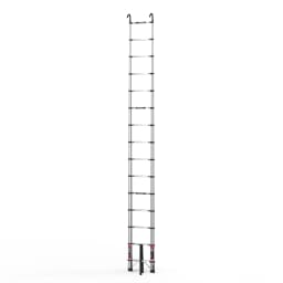 Newest Telescoping Ladder 5M Stainless Steel Heavy Duty Portable Compact Ladder with Hooks 16.4FT Multi Purpose Collapsible