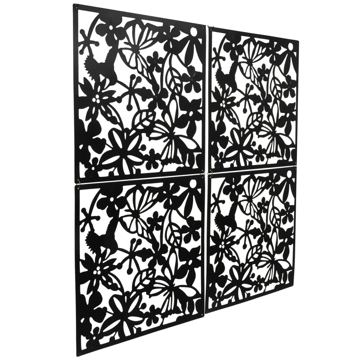 12 Pcs Hanging Room Dividers Multi-functional Use Black Butterfly Screen for Room/Hotel Decoration Decorative Wall Screen Panel