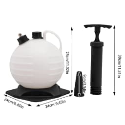 6L/1.58gal Manual Transmission Fluid Pump 2m Hose 3 Extension Tubes Fluid Extractor PE Material for Auto Transmission Mess-Free