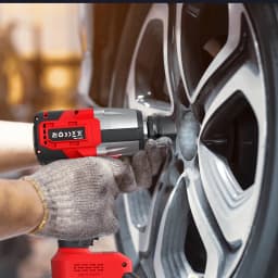 Heavy Duty Cordless Impact Wrench 21V - 4000mAh Li-ion Battery,12 Sockets, LED Light,Electric Power Tool for Automotive, DIY