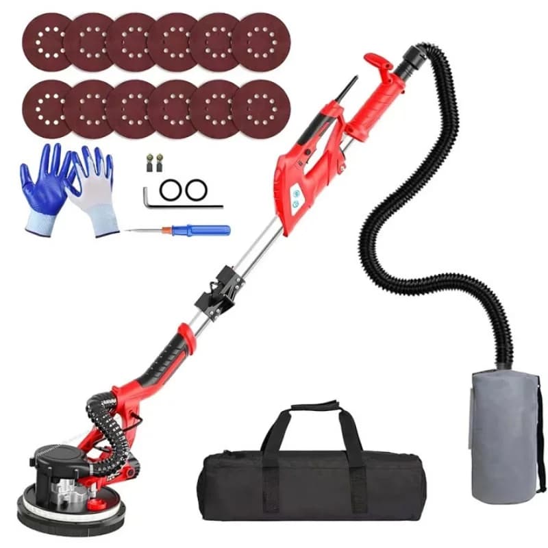 750W Drywall Sander Variable Grinding Machine 7 Speed Electric Drywall Sander Foldable Sheetrock with Telescope Handle Sander