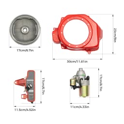 GX160 GX200 Flywheel Starter Motor Kit For Honda Engine Generator Replacement Parts Easy Installation Efficient Starting Tool