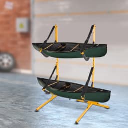 Adjustable Double Kayak Storage Rack Freestanding Storage Rack for Kayak Stand Stable Storage with Accessories 108.86kg Max Loa
