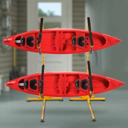 Adjustable Double Kayak Storage Rack Freestanding Storage Rack for Kayak Stand Stable Storage with Accessories 108.86kg Max Loa