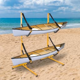 Adjustable Double Kayak Storage Rack Freestanding Storage Rack for Kayak Stand Stable Storage with Accessories 108.86kg Max Loa