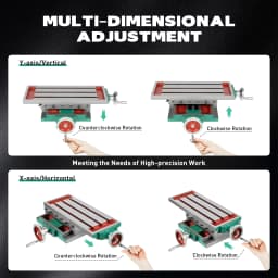 22.63x13.18inch Milling Machine Worktable,Milling XY Table,Milling Machine Table for Drilling,Tapping,Milling Grooves,Etc