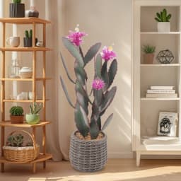 92cm Artificial Cactus Plant Realistic Texture Potted Fake Cactus Faux Cactus Plant For Home Garden Office Floor Decor