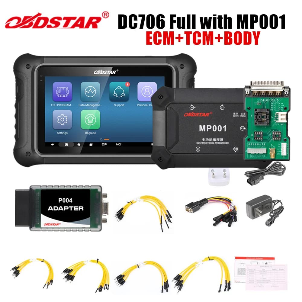 OBDSTAR DC706 ECU Tool with MP001 Set for Car and Motorcycle ECM/ TCM/ BODY ECU Clone