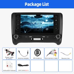 ESSGOO 7" Touchscreen For Audi TT MK2 8J 2006-2012 Car Stereo Radio Apple Carplay Android auto Android14 GPS NAVI WIFI SWC BT FM