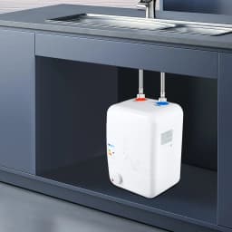 1500W Electric Water Heater 8L White Rectangle IPX4 Temperature Adjustable 0.75MPA Enamel Water Heating for Residential