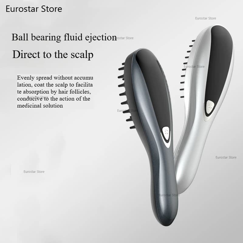 Electric Laser Hair Growth Comb Anti Hair Loss Therapy Comb Infrared 650nm 470nm LED Red Light Vibration Massage Hair Care Brush