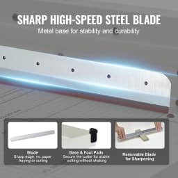 SucceBuy 12"/17'' Industrial Commercial Paper Cutter 400 Sheet Capacity Solid Steel Construction Stack for Office Home School Shop