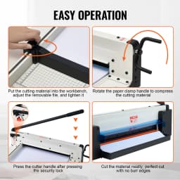 SucceBuy 12"/17'' Industrial Commercial Paper Cutter 400 Sheet Capacity Solid Steel Construction Stack for Office Home School Shop
