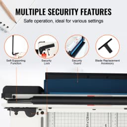 SucceBuy 12"/17'' Industrial Commercial Paper Cutter 400 Sheet Capacity Solid Steel Construction Stack for Office Home School Shop