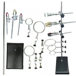 60cm Lab Support Stand Complete Set W/9 Clamps Science Essential Devices for Physics Chemistry Experiments