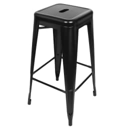 Set of 4 Stackable Industrial Bar Stools Home Restaurant Kitchen Metal Height 76cm Capacity 150kg