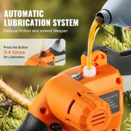 SucceBuy 2-in-1 Cordless Pole Saw & Mini Chainsaw 2/4Ah Battery Pole Chainsaw 5" Cutting Capacity 8ft Reach Pole Saw for Branch